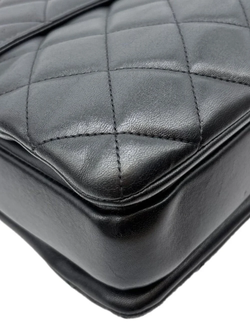 Chanel Trendy CC Top Handle Flap Quilted Leather Shoulder Bag Black
